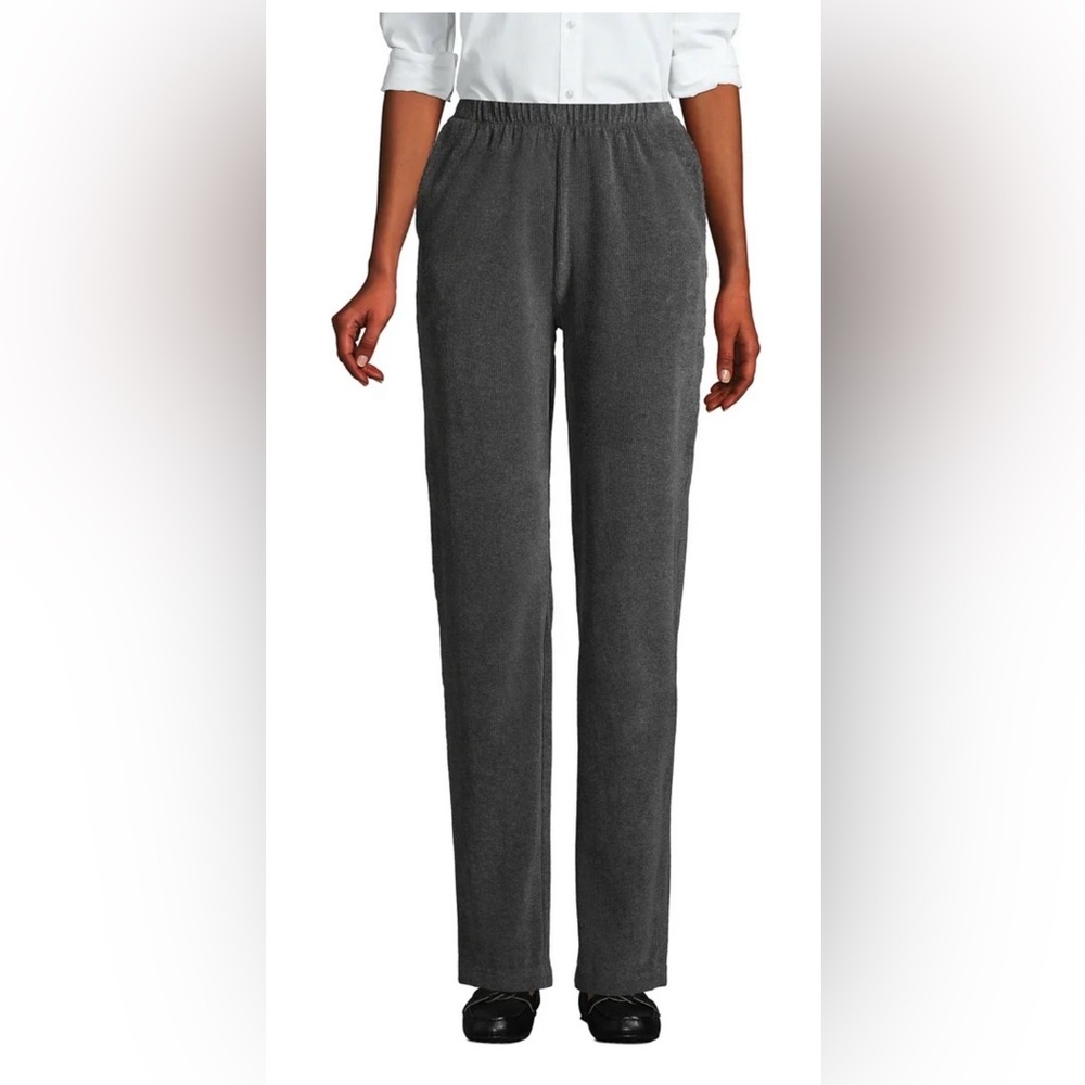 Lands End Corduroy Pants Size 1X Charcoal Gray